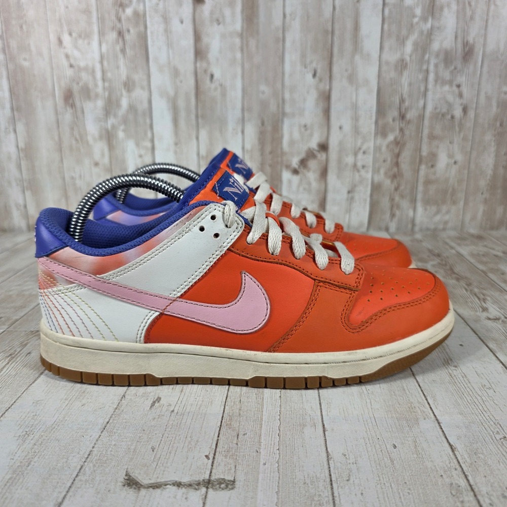 Nike Dunk Low Orange Pink White Youth GS Shoes‎ Size 7Y 8.5 FN0600 801